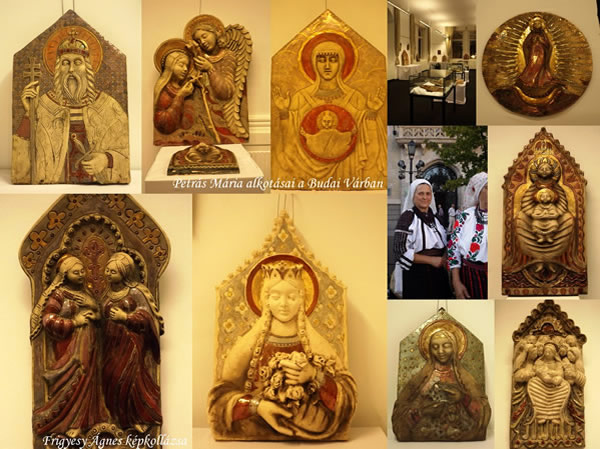 Petrás Mária alkotásai a Budai Várban - Frigyesy Ágnes képkollázsa